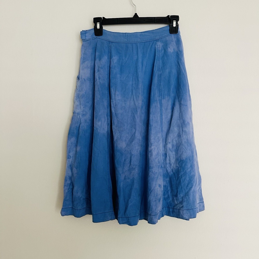 Anthropologie‎ Maeve Effortless Skirt Big Pockets Corduroy Women's 2 Blue - Picture 10 of 12